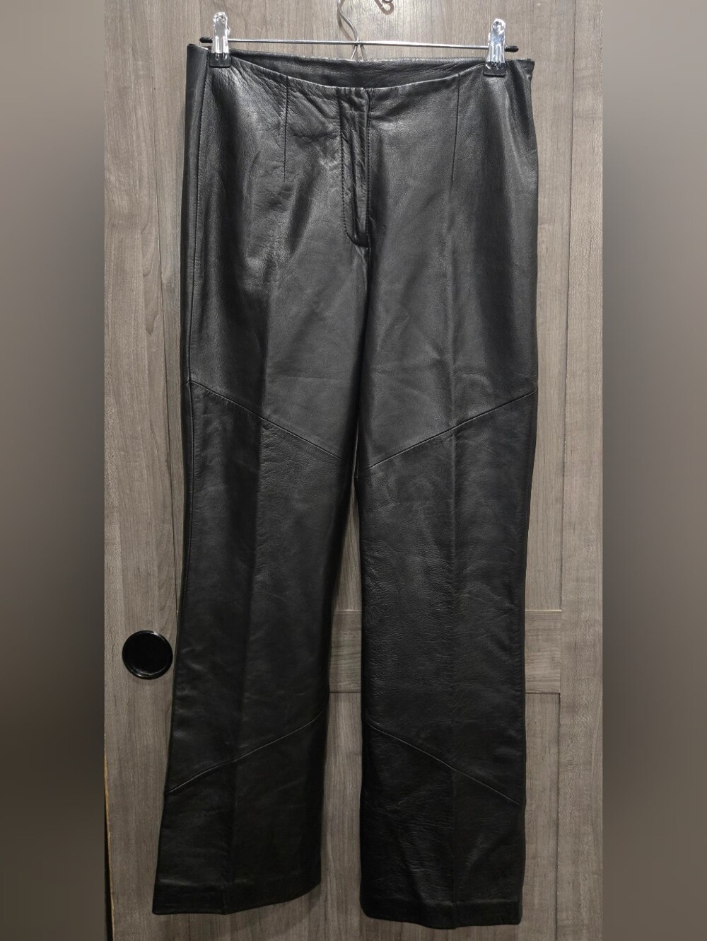 Vintage Wilsons Leather Pelle Studio Black Leather Flare Pants